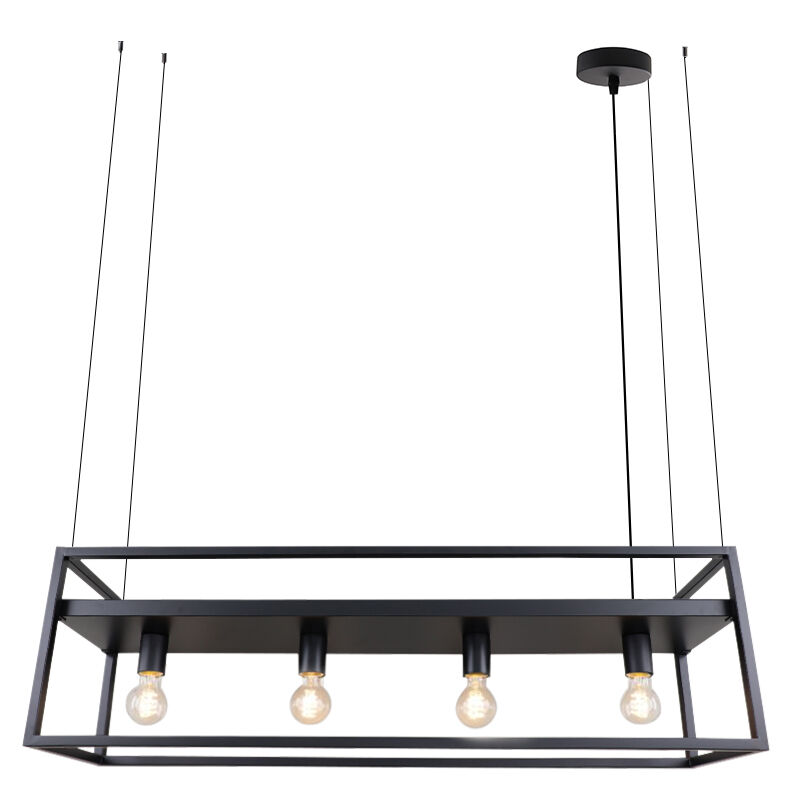 Lampada a sospensione nera industriale, Frama