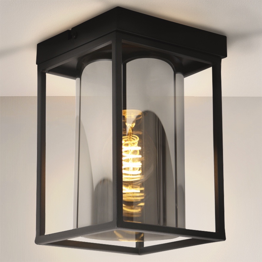 Lampada da soffitto nera moderna, Jessa