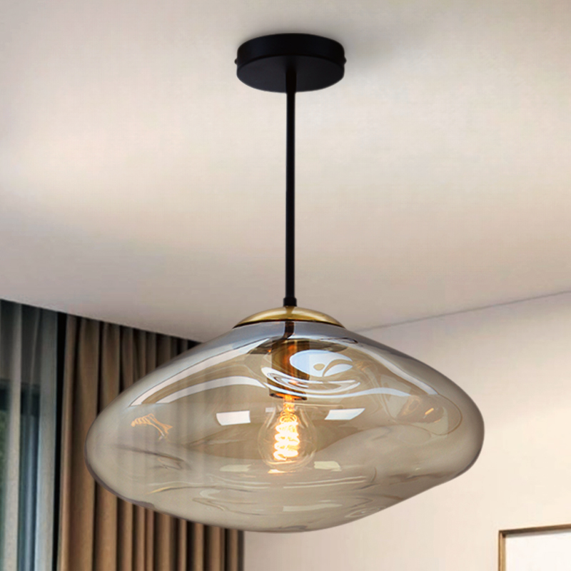 Lampada da soffitto ambrata design, Evita