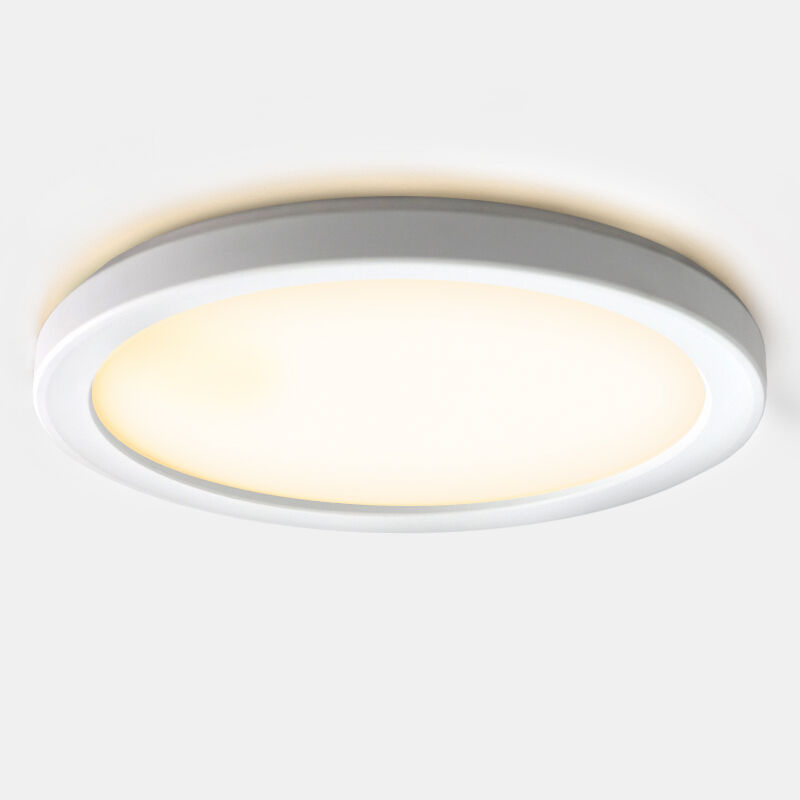 Lampada da soffitto da bagno bianca in plastica, Shivani, 8W, 3000K LED, IP44