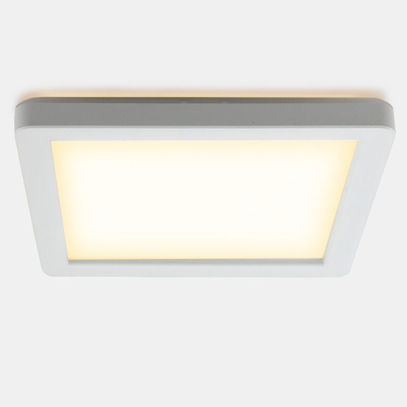 Lampada da soffitto da bagno bianca in plastica, Shivani, 15W, 3000K LED, IP44