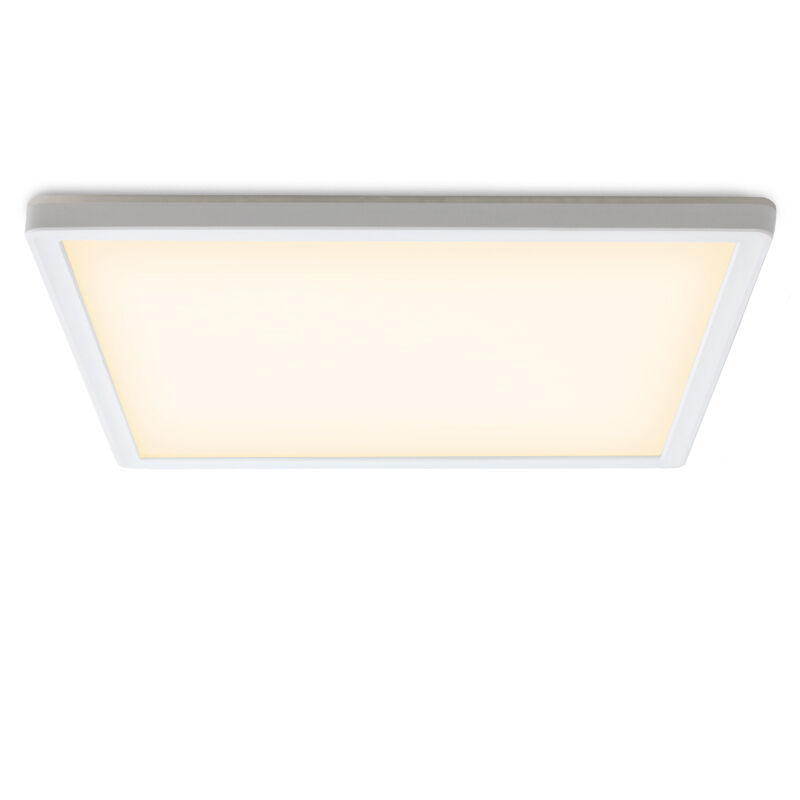 Plafoniera bianca in plastica, Shona, 18W, 3000K LED, dimmer in 3 fasi