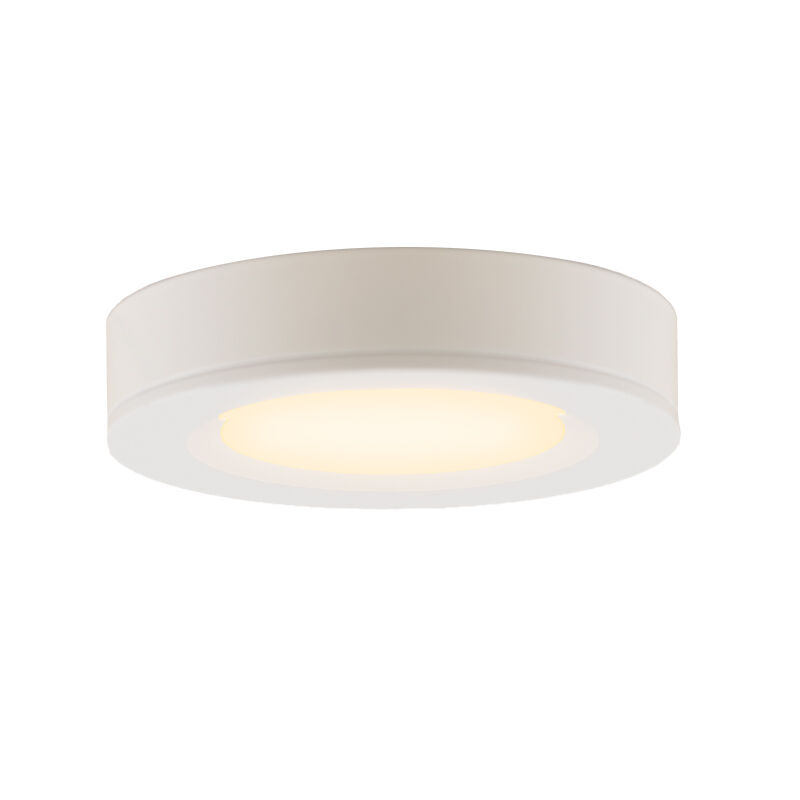 Lampada rotonda per mobile da cucina, bianco, con set di connessione e telecomando