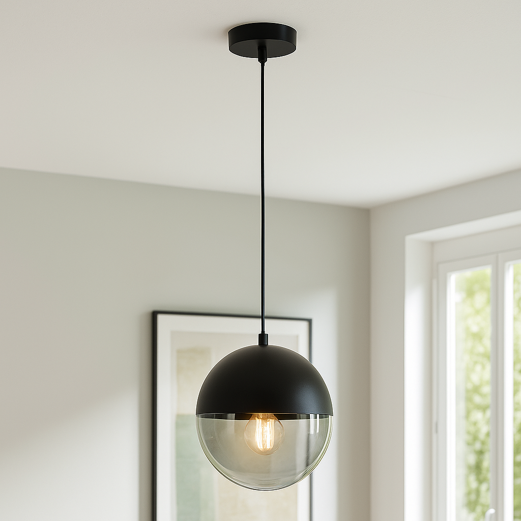 Lampada a sospensione grigia design, Nalini