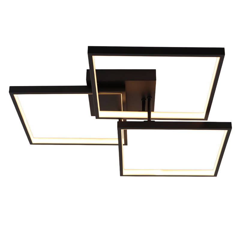 Lampada da soffitto nera moderna, Giorgio