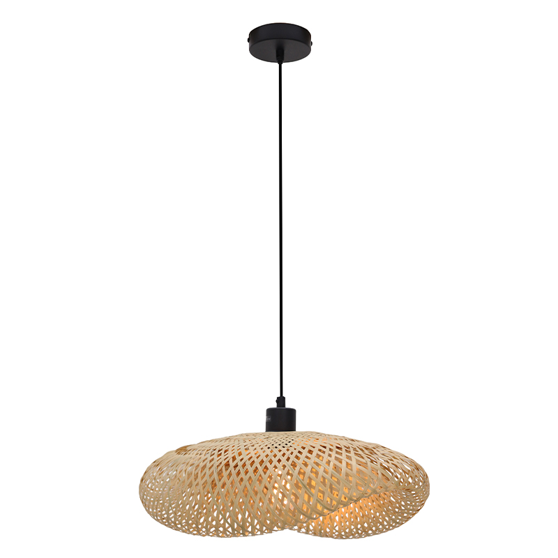Lampada a sospensione in bambù marrone, Sezen