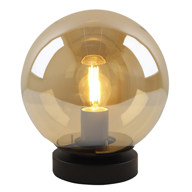 Lampada da tavolo ambrata moderna, Jelly, con interruttore