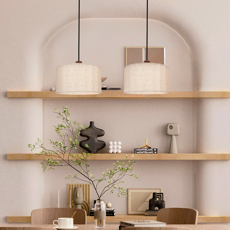 Lampada a sospensione beige rustica, Loulou