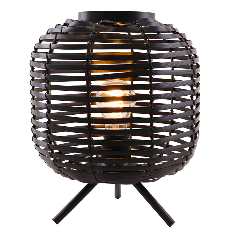 Lampada da tavolo nera industriale, Pinar, con interruttore