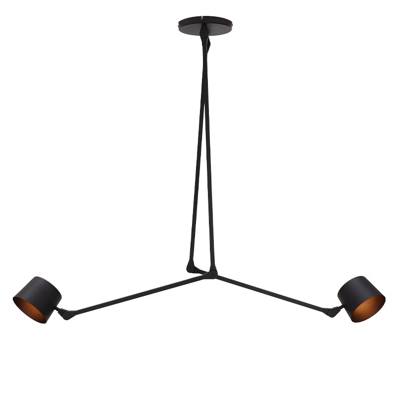 Lampada da soffitto nera moderna, Rinke