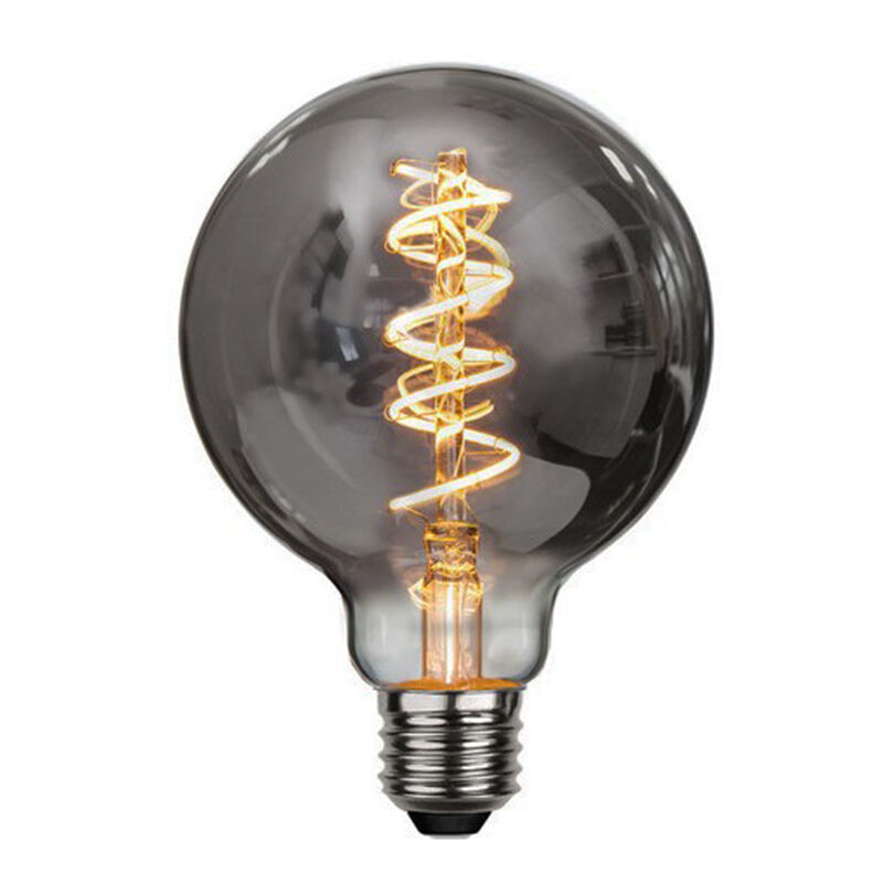 Lampadina LED E27 in vetro fumé Reda, G95, 4w, 2200K (bianco extra atmosferico)