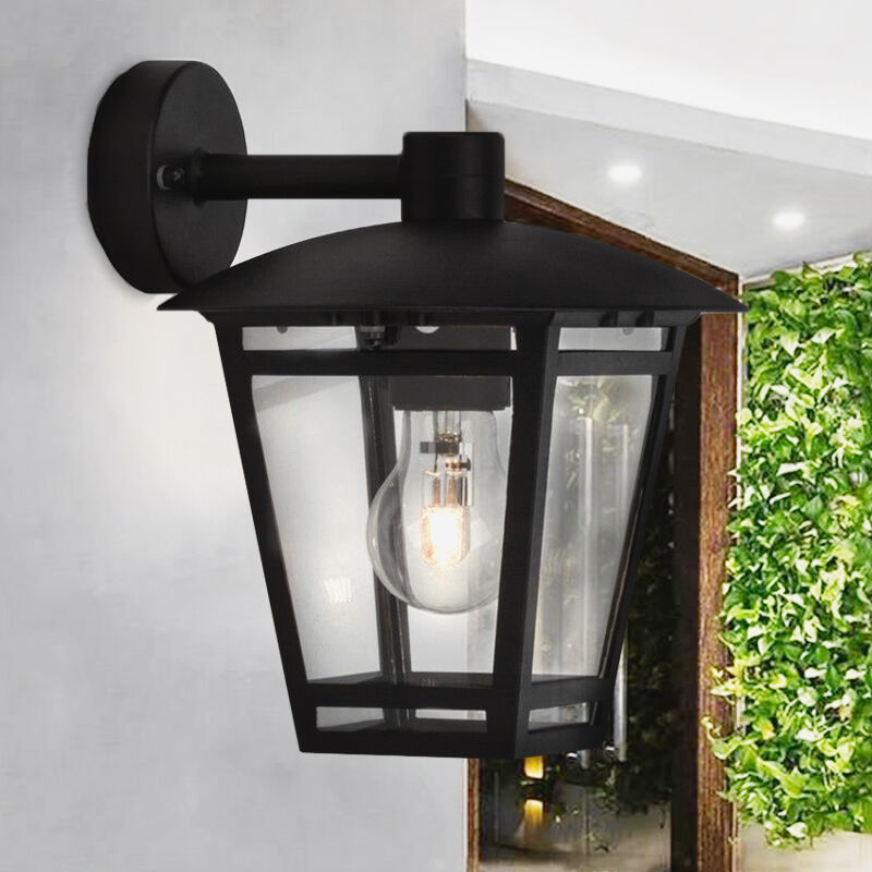 Lampada da esterno nera moderna, Jedidjah, IP44