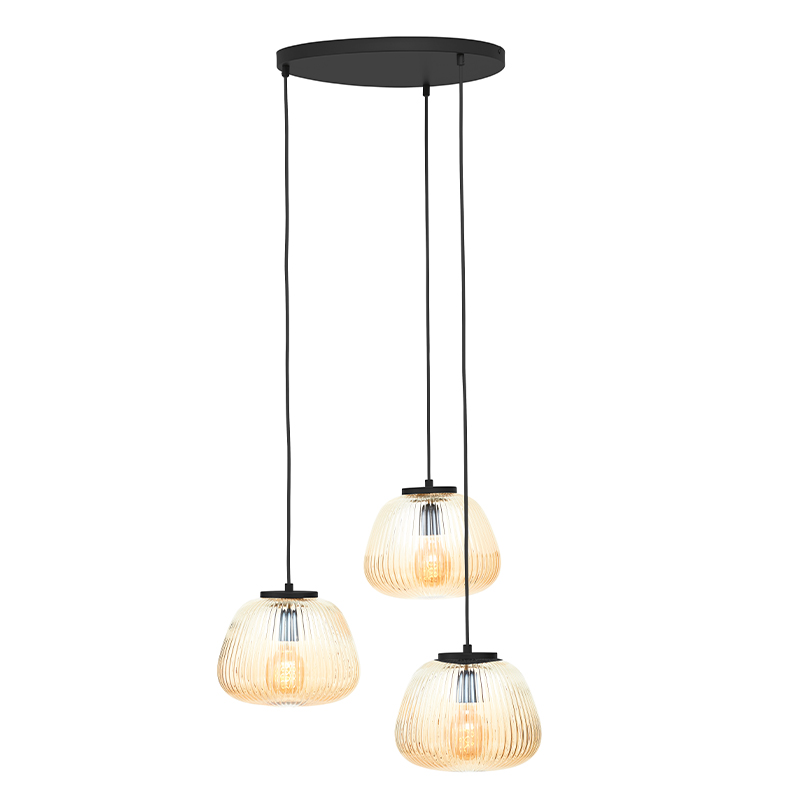 Lampada a sospensione ambrata retrò, Neha