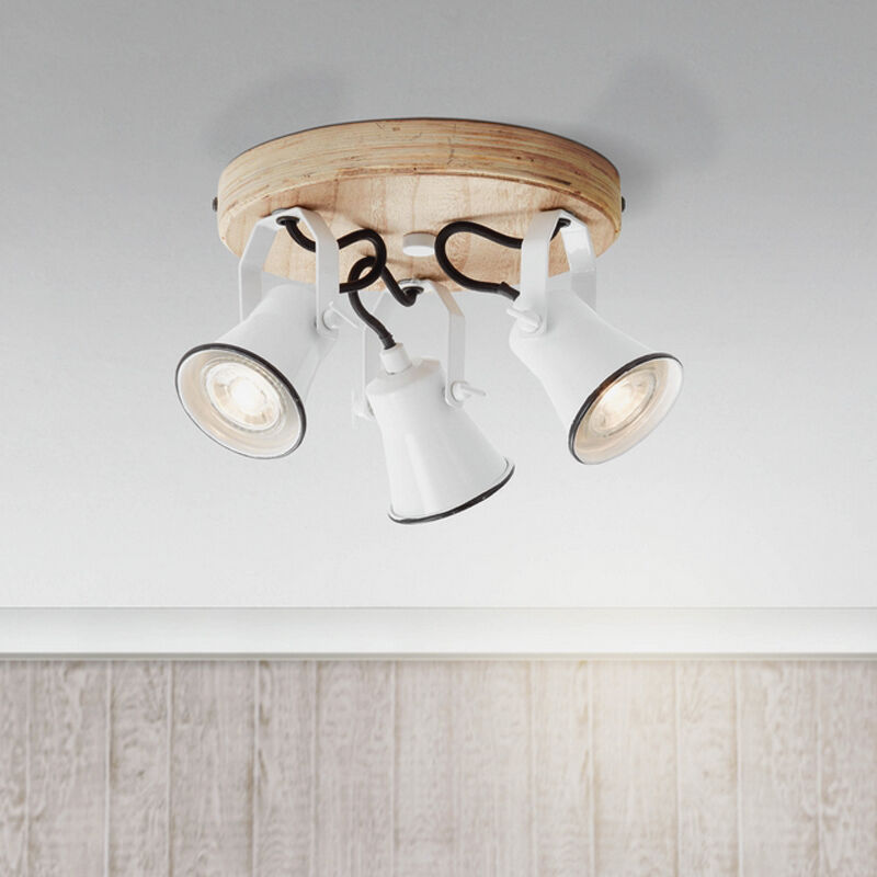 Faretto da soffitto in legno marrone, Carolyn