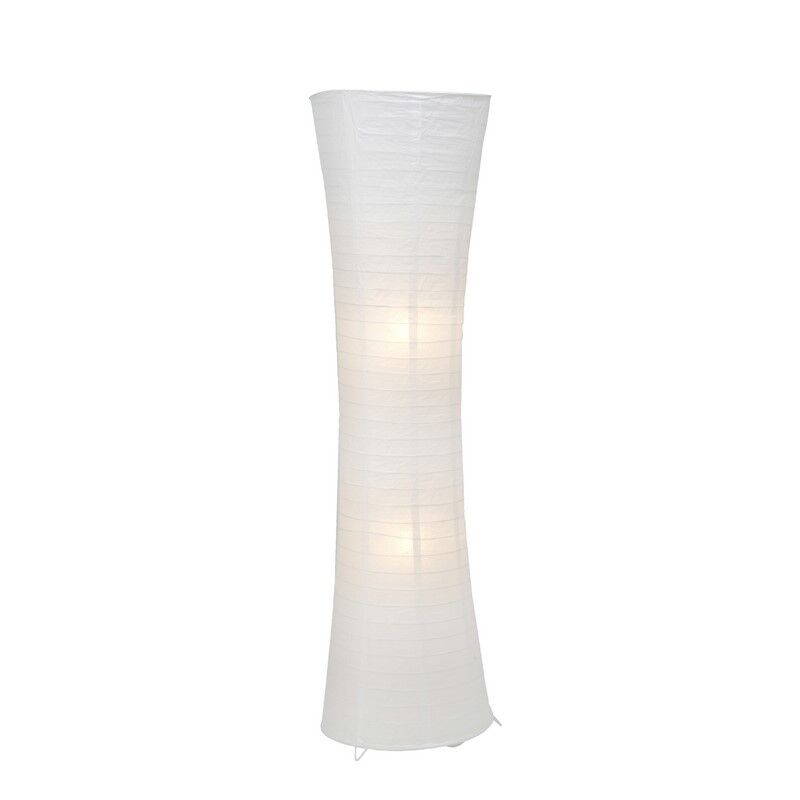 Lampada da terra bianca metallo, Isalie, con interruttore