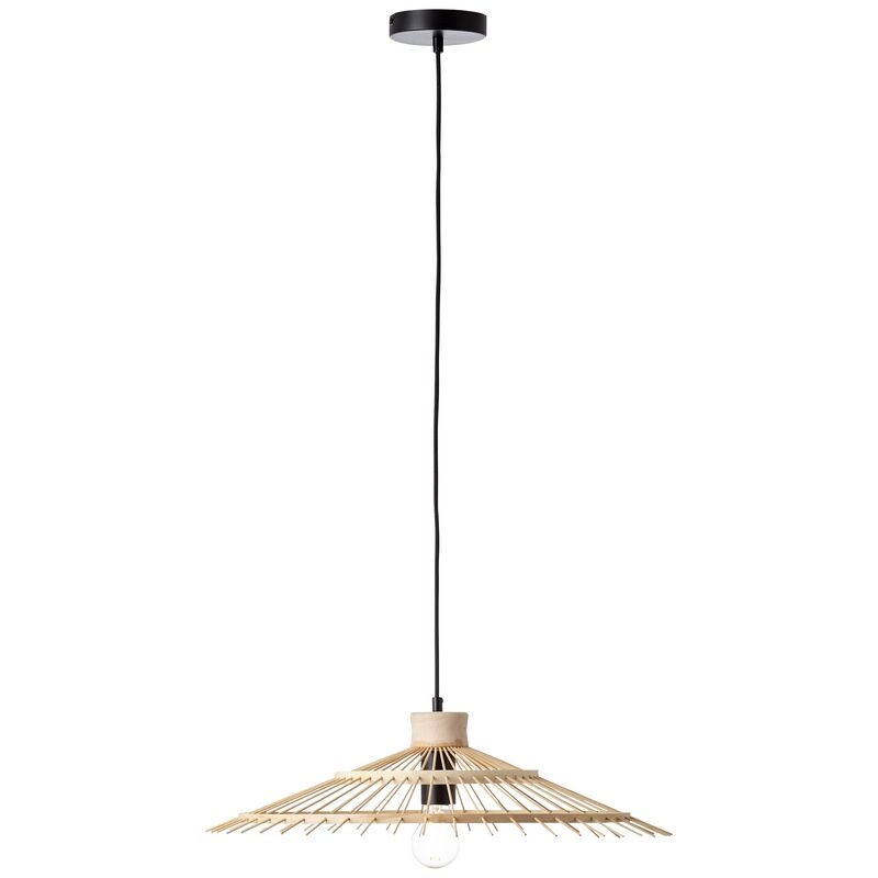 Lampada a sospensione in legno nera, Idris