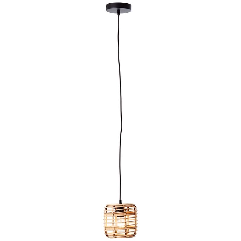 Lampada a sospensione in legno nera, Deacon