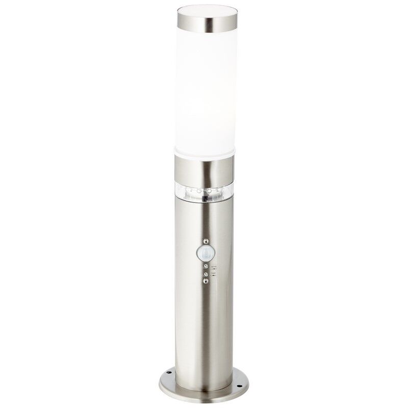 Lampione da giardino con sensore crepuscolare cromato in plastica, Sage, 2W, 3000K LED, IP44