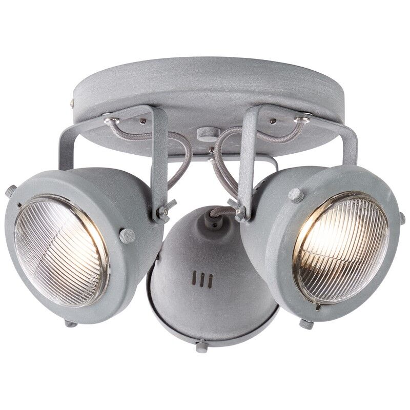 Faretto da soffitto grigio industriale, Liza