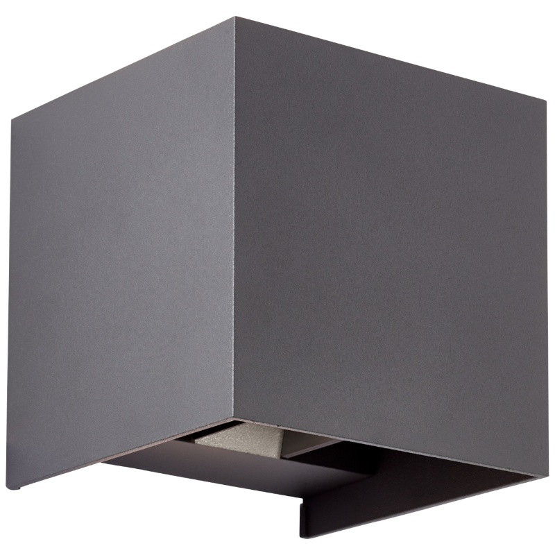 Lampada da parete up down grigia moderna, Romar, 6,5W, 3000K LED, IP44