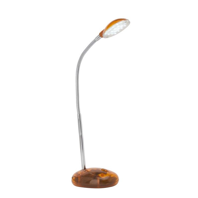 Lampada da scrivania arancione in plastica, Marenthe, 2W, 6000K LED, con interruttore