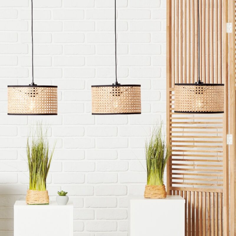 Lampada a sospensione nera rustica, Emmelie