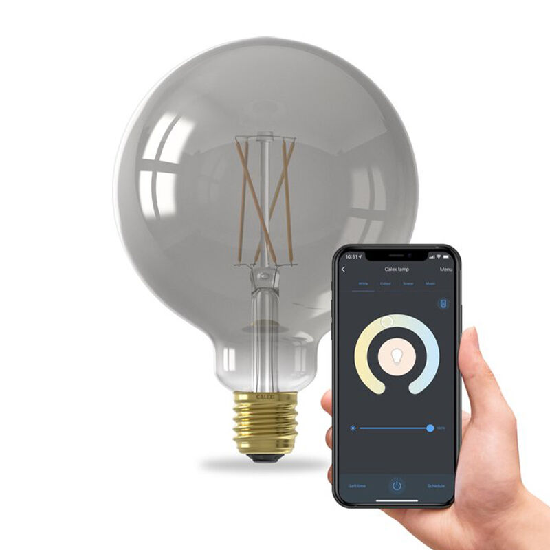 Calex lampadina LED smart E27 grigio, 7W, 1800K