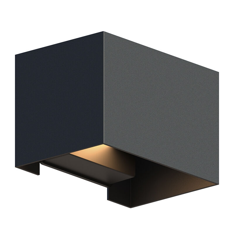 Lampada da parete up down nera in alluminio, Dion, 7W, 3000K LED, IP54
