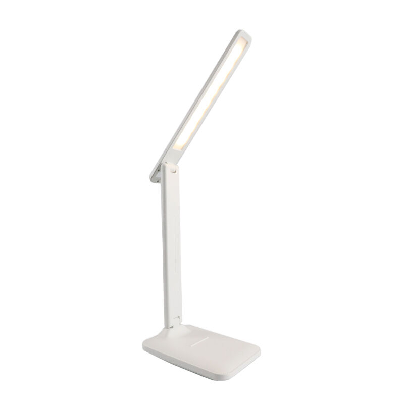 Lampada da scrivania bianca in plastica, Danila, 5W, colore regolabile LED, controllo touch
