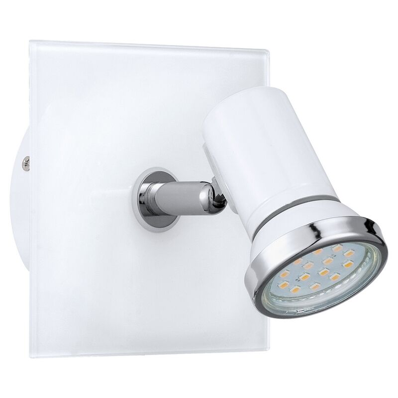 Faretto da soffitto cromato in vetro, Jasmijn, IP44