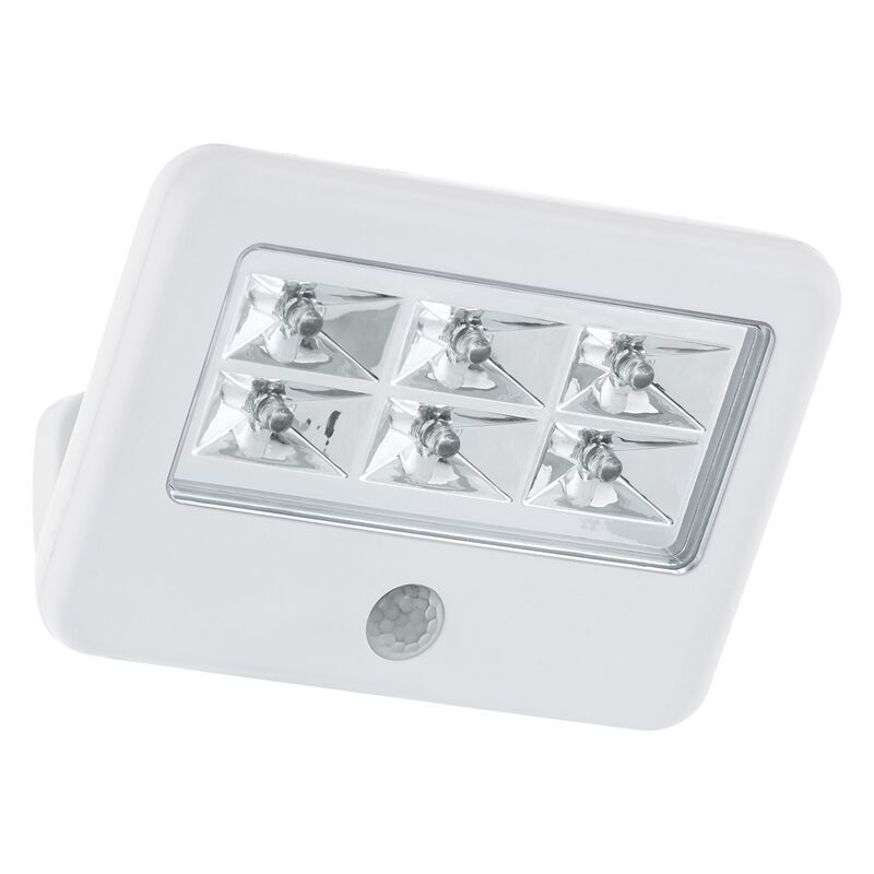 Applique da esterno con sensore di movimento bianca in plastica, Patricia, 0,5W, 4000K LED, IP54