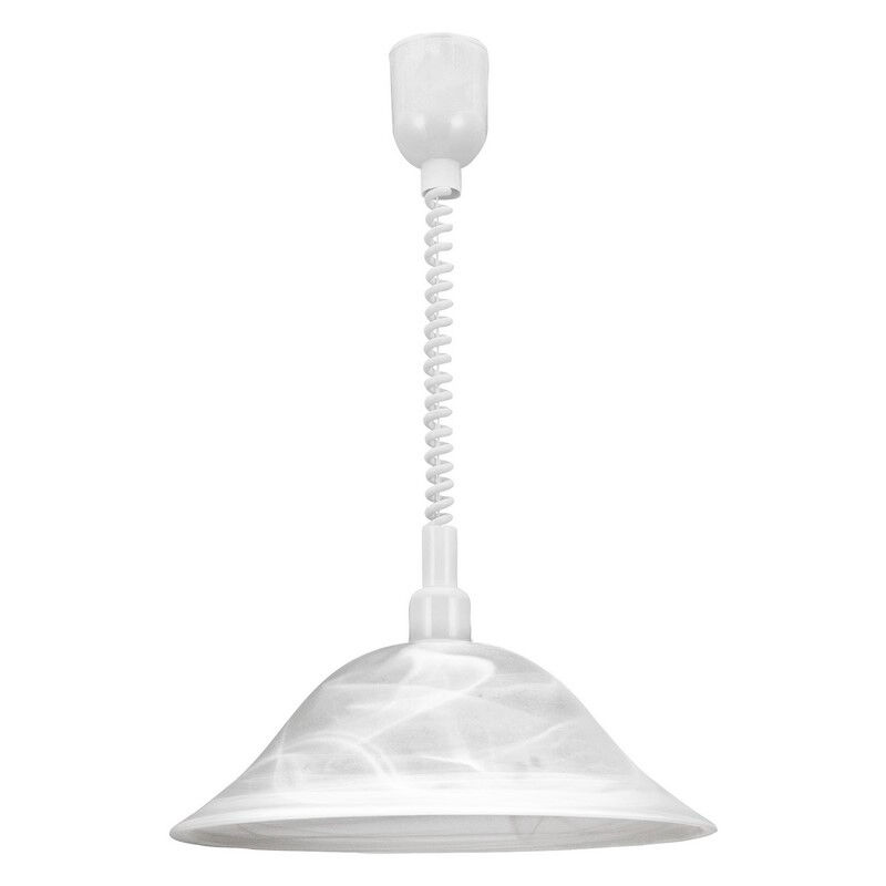 Lampada a sospensione bianca in vetro, Klaas