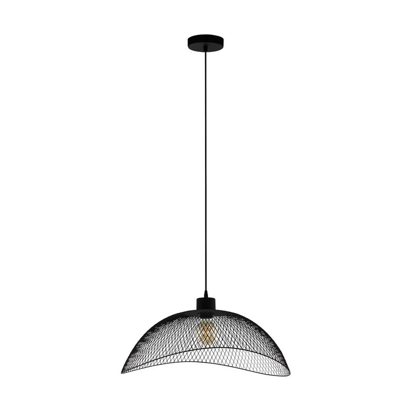 Lampada a sospensione nera in acciaio, Ritish