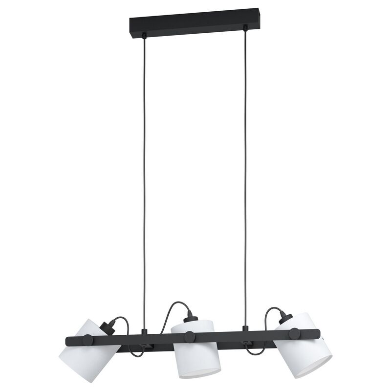 Lampada a sospensione in legno nera, Kaspar