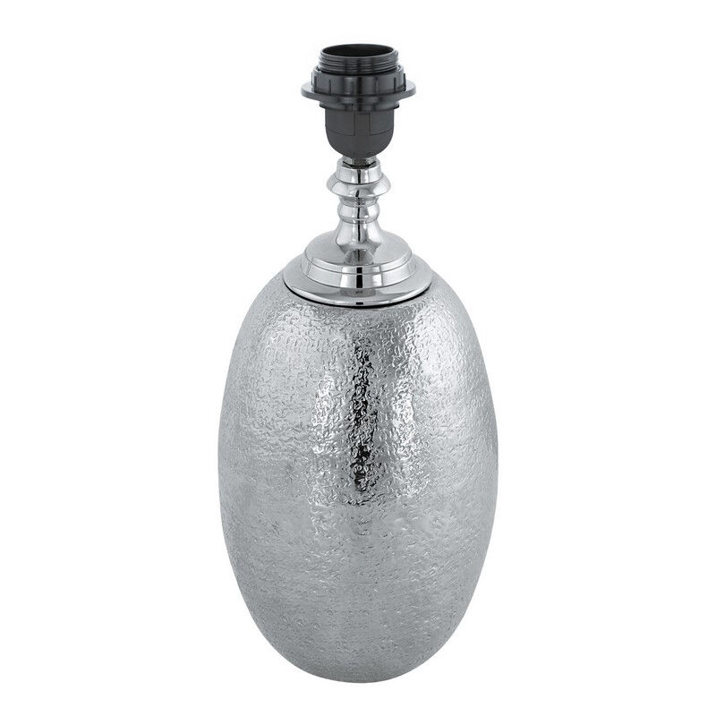Lampada da tavolo senza paralume in nichel in alluminio, Abdel, con interruttore