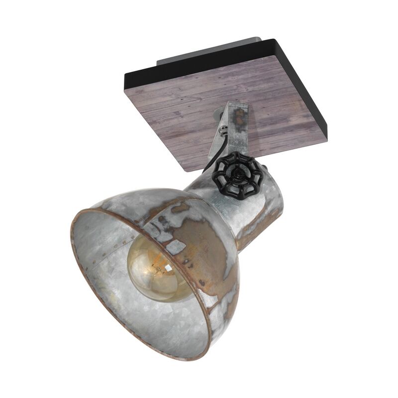 Faretto da soffitto in legno marrone, Angelina