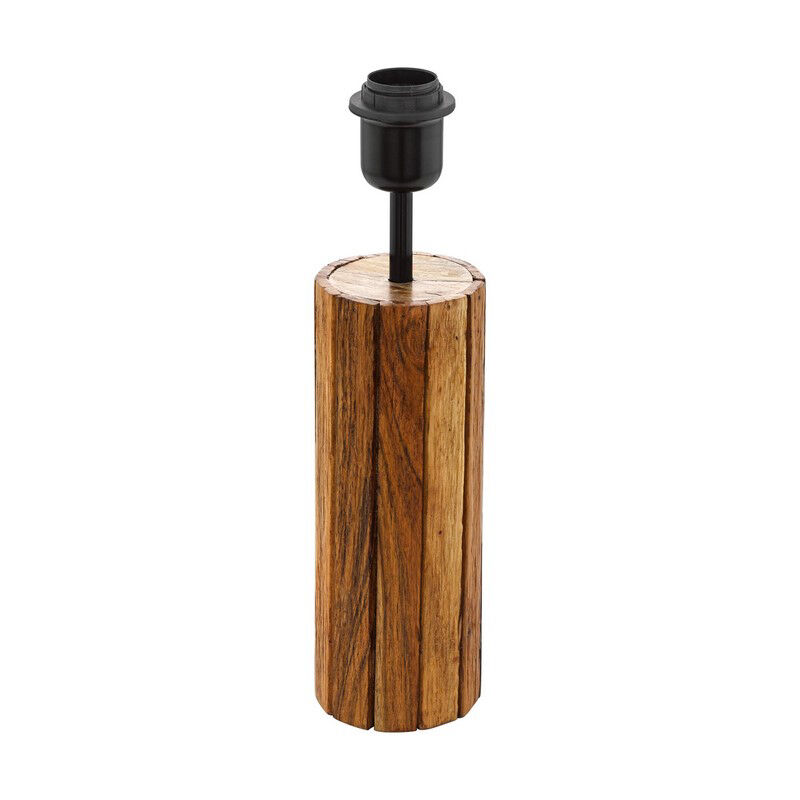 Lampada da tavolo in legno marrone, Jayvano, con interruttore