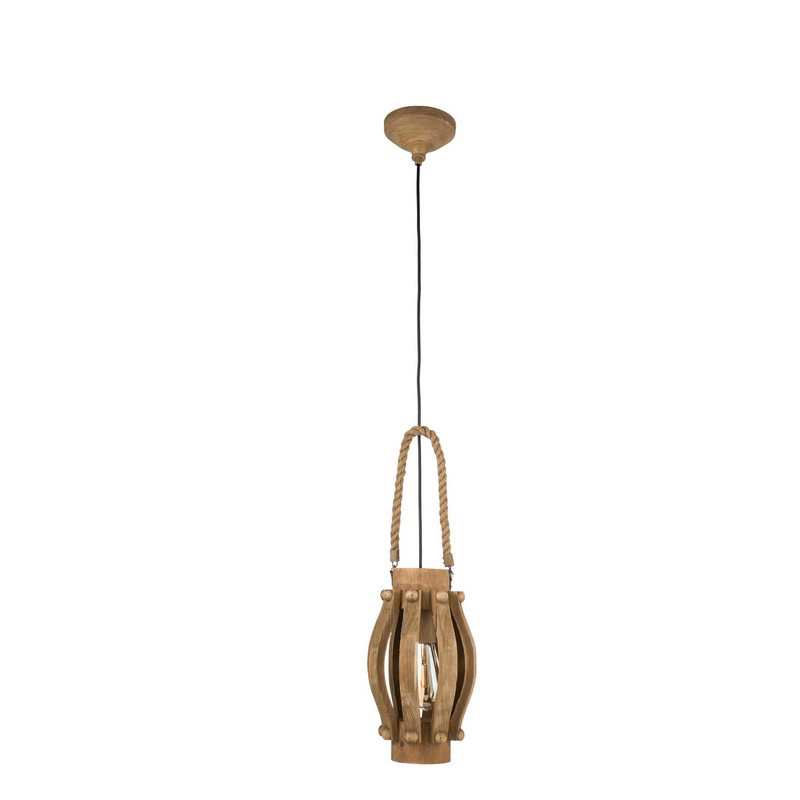 Lampada a sospensione in legno marrone, Adriano