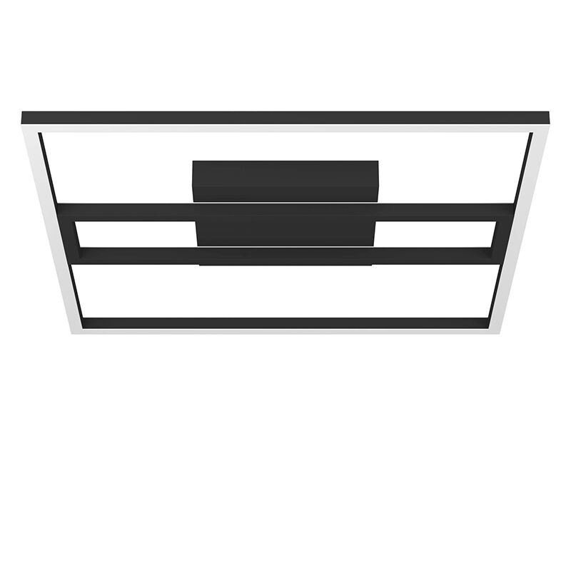Plafoniera smart nera in alluminio, Cecilia, 21W, bianco regolabile tra caldo e freddo LED
