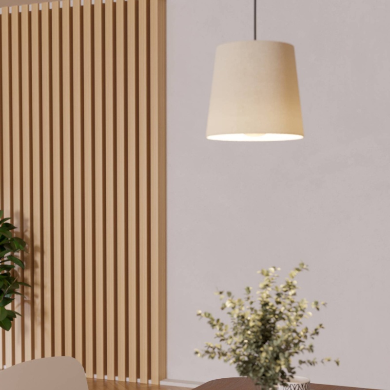 Lampada a sospensione nera in tessuto, Siham