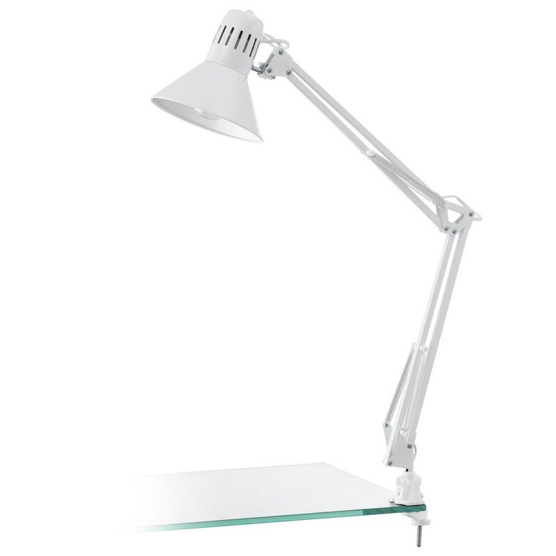 Lampada con morsetto bianca in plastica, Jordin, con interruttore