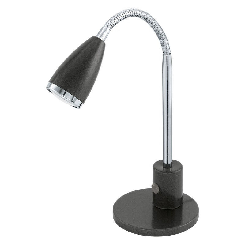 Lampada da tavolo antracite metallo, Said, con interruttore