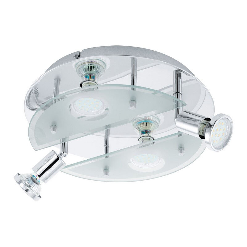 Faretto da soffitto cromato in vetro, Lusie
