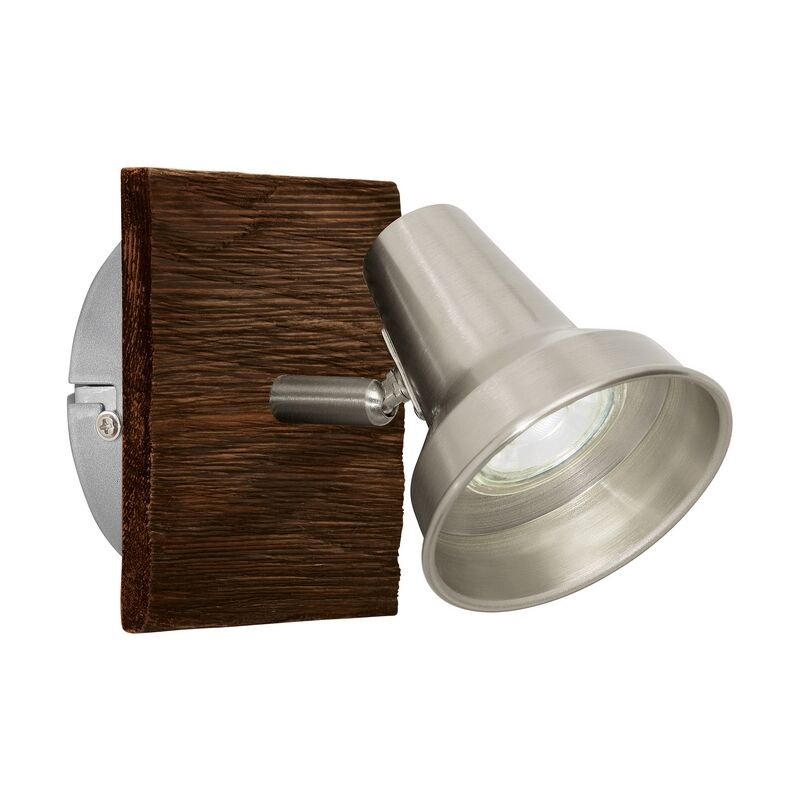 Faretto da soffitto in legno marrone, Olmo