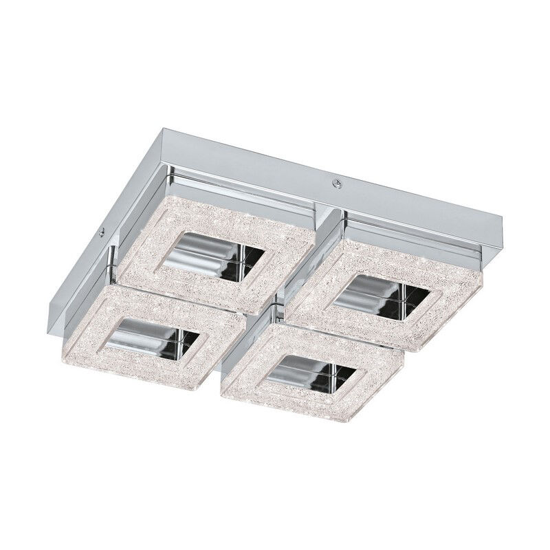 Applique da parete cromata in plastica, Arjo, 4W, 3000K LED