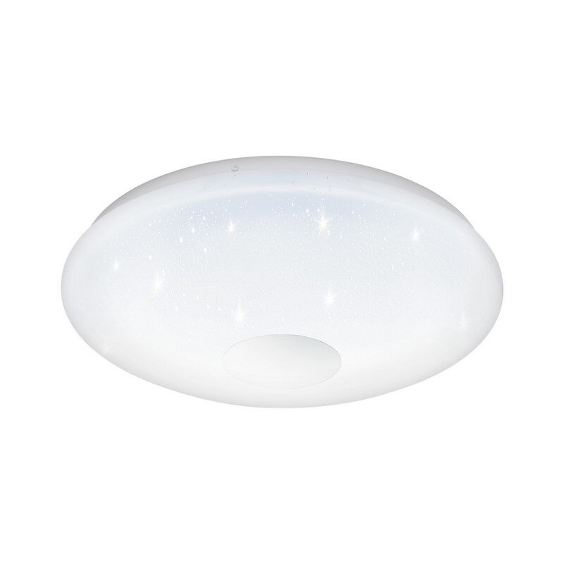 Lampada da soffitto argenta in plastica, Barbera, 20W, bianco regolabile tra caldo e freddo LED