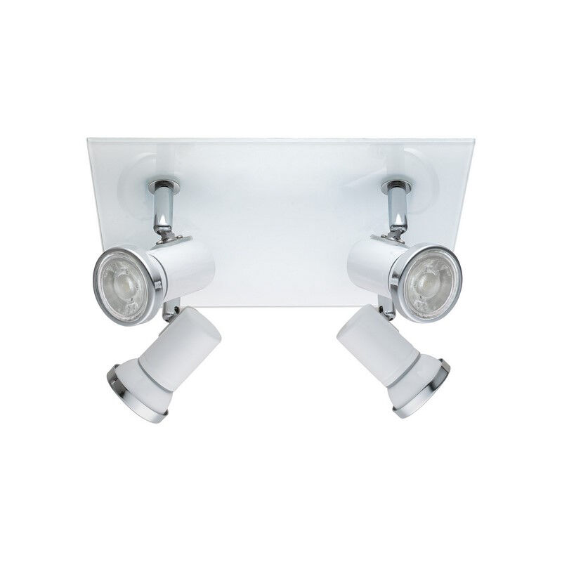 Faretto da soffitto cromato in vetro, Jasmijn, IP44