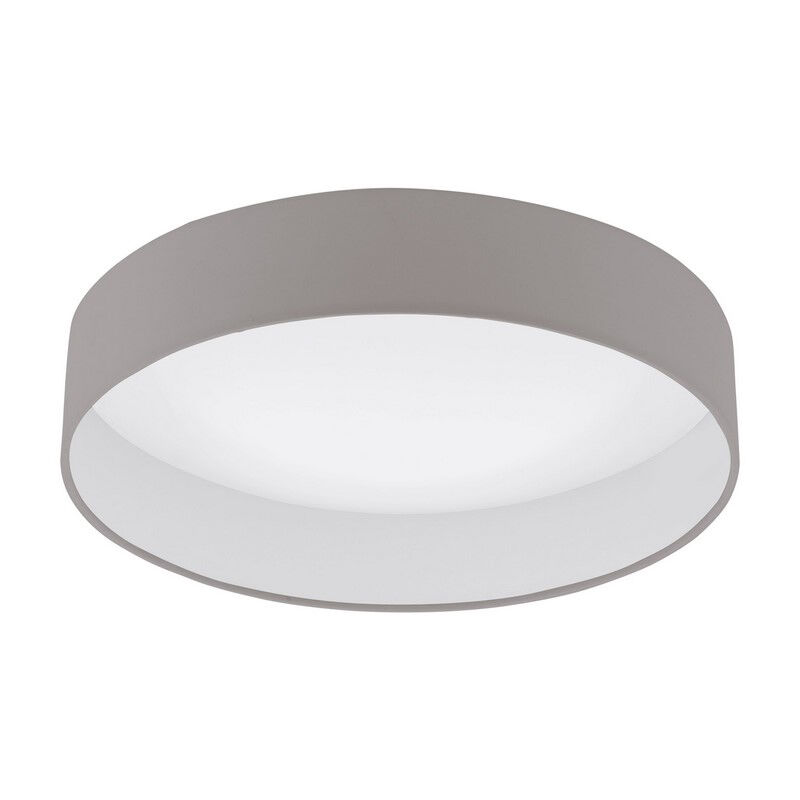 Lampada da soffitto tortora in tessuto, Guido, 18W, 3000K LED