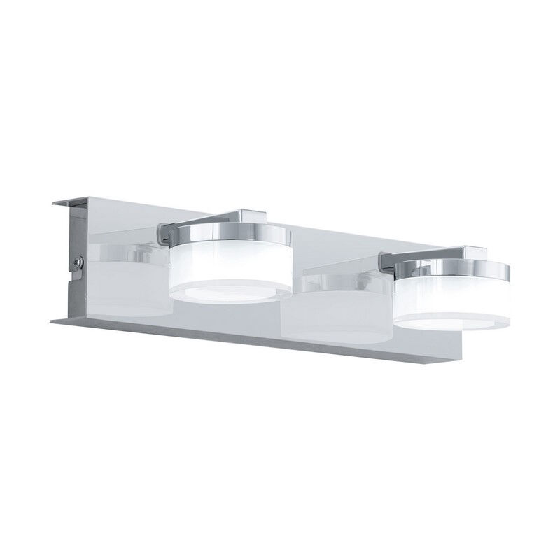 Applique da parete cromata in plastica, Busra, 7W, 3000K LED, IP44
