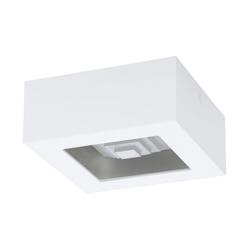 Plafoniera bianca in acciaio, Olger, 6W, 3000K LED